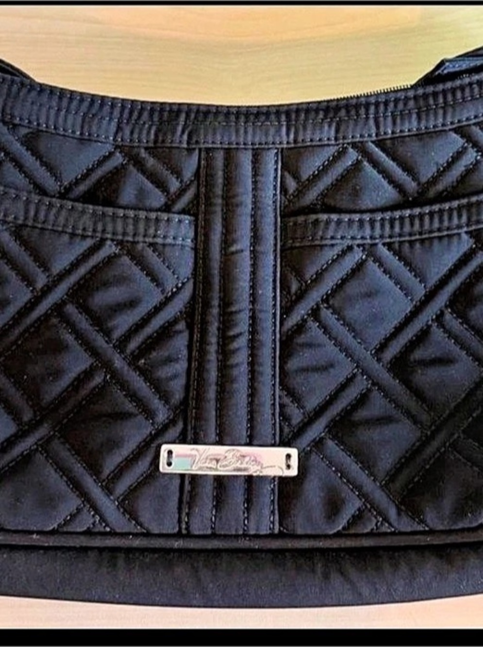 Vera Bradley Quilted Shoulder Bag in Black